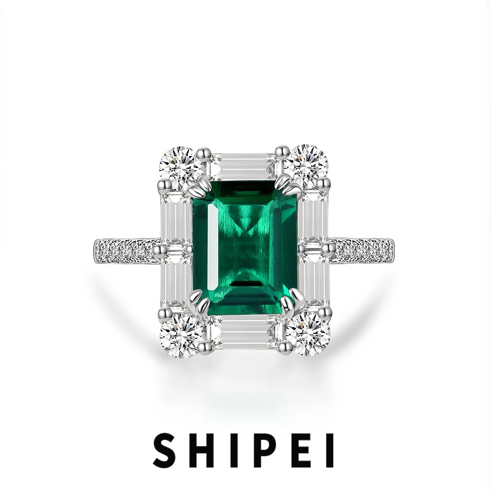 SHIPEI Vintage 925 Sterling Silver 2CT Emerald White Sapphire Gemstone Wedding Engagement Jewelry Ring for Women Drop Shipping
SHIPEI Vintage 925 Sterling Silver 2CT Emerald White Sapphire Gemstone Wedding Engagement Jewelry Ring for Women Drop Shipping