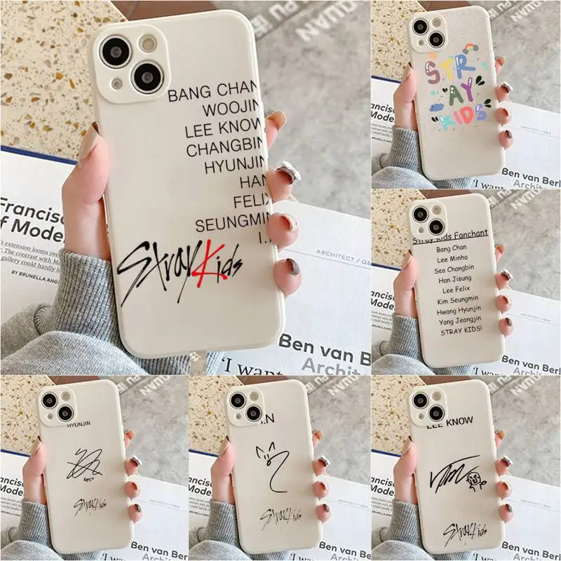 

Hot Kpop Stray Kids Phone Case For Iphone 7 8 Plus X Xr Xs 11 12 13 Se2020 Mini Mobile Iphones 14 Pro Max Case