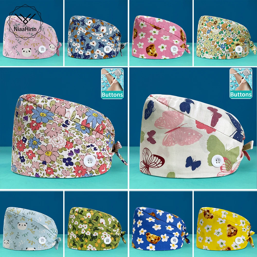Nursing Accessories Soft Hat Printing Nurse Sweat-absorbent Cotton Scrubs Cap Nursing Operating Room Cartoon Adjustable Work Hat
Nursing Accessories Soft Hat Printing Nurse Sweat-absorbent Cotton Scrubs Cap Nursing Operating Room Cartoon Adjustable Work Hat