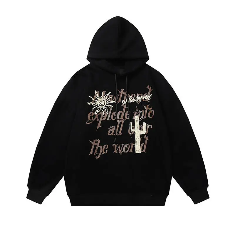 Retro Korean casual hoodie sweater trend versatile loose fitting men's and women's sportswear
Retro Korean casual hoodie sweater trend versatile loose fitting men's and women's sportswear