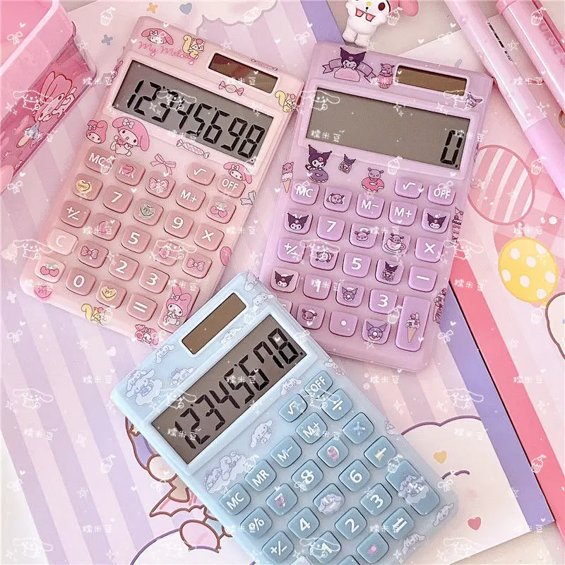 Sanrio Kuromi Cinnamoroll 8-Digit Solar Calculator Girls Heart Cute Cartoon My Melody Learning Calculators Students Kids Gifts
Sanrio Kuromi Cinnamoroll 8-Digit Solar Calculator Girls Heart Cute Cartoon My Melody Learning Calculators Students Kids Gifts