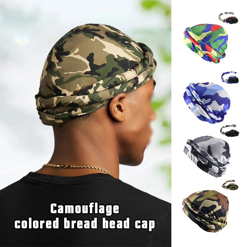 Men Turban Hat Twist Head Wrap Satin Lined Head Scarf Camouflage Printing Elastic Headband Cap Hijab
Men Turban Hat Twist Head Wrap Satin Lined Head Scarf Camouflage Printing Elastic Headband Cap Hijab