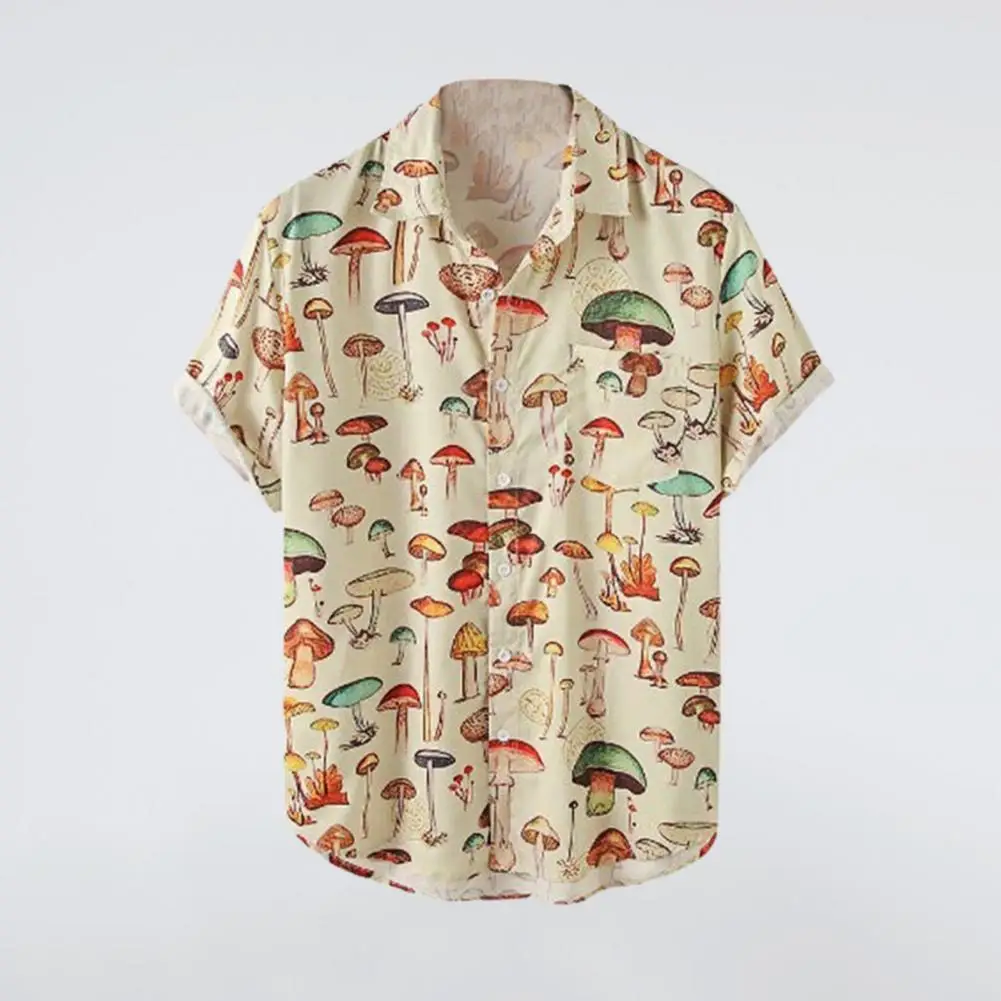 2022 Summer Men Hawaiian Shirts Lapel Chest Pocket Short Sleeve Colorful Element Mushroom Pattern Print Button Up Casual Shirt
2022 Summer Men Hawaiian Shirts Lapel Chest Pocket Short Sleeve Colorful Element Mushroom Pattern Print Button Up Casual Shirt