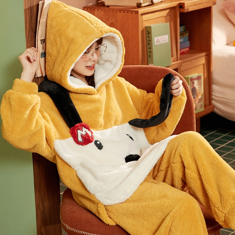 Winter Pajama Sets Women Pyjamas Kawaii Cartoon Dog Flannel Loung Sleepwear Coral Fleece Girl Pijama Mujer Night Suits Homewear
Winter Pajama Sets Women Pyjamas Kawaii Cartoon Dog Flannel Loung Sleepwear Coral Fleece Girl Pijama Mujer Night Suits Homewear