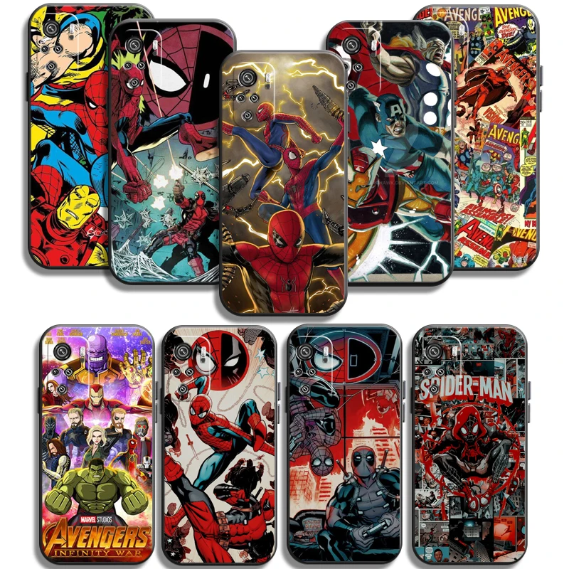 

Marvel Heroes Phone Cases For Xiaomi POCO F3 GT X3 GT M3 Pro X3 NFC Redmi Note 9 10 Pro 5G Soft TPU Back Cover Coque Funda