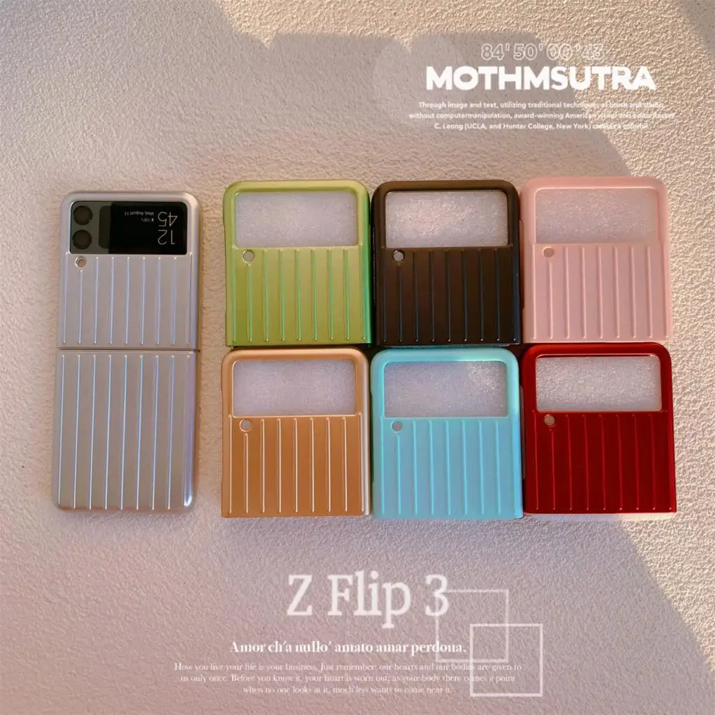 New Original Design Luggage Style PC Cases for Samsung Galaxy Z Flip 3 Folding Phone Case Contrast Color Minimalist Style
New Original Design Luggage Style PC Cases for Samsung Galaxy Z Flip 3 Folding Phone Case Contrast Color Minimalist Style
