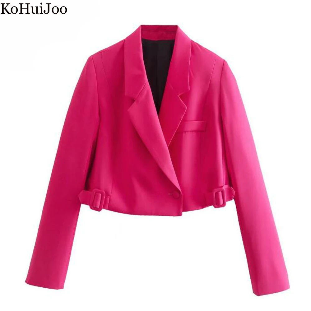 KoHuiJoo 2022 Spring Summer Rose Blazers Women Casual Solid Long Sleeve Lace Up Blazer Single Button Formal Coats Ladies Tops
KoHuiJoo 2022 Spring Summer Rose Blazers Women Casual Solid Long Sleeve Lace Up Blazer Single Button Formal Coats Ladies Tops