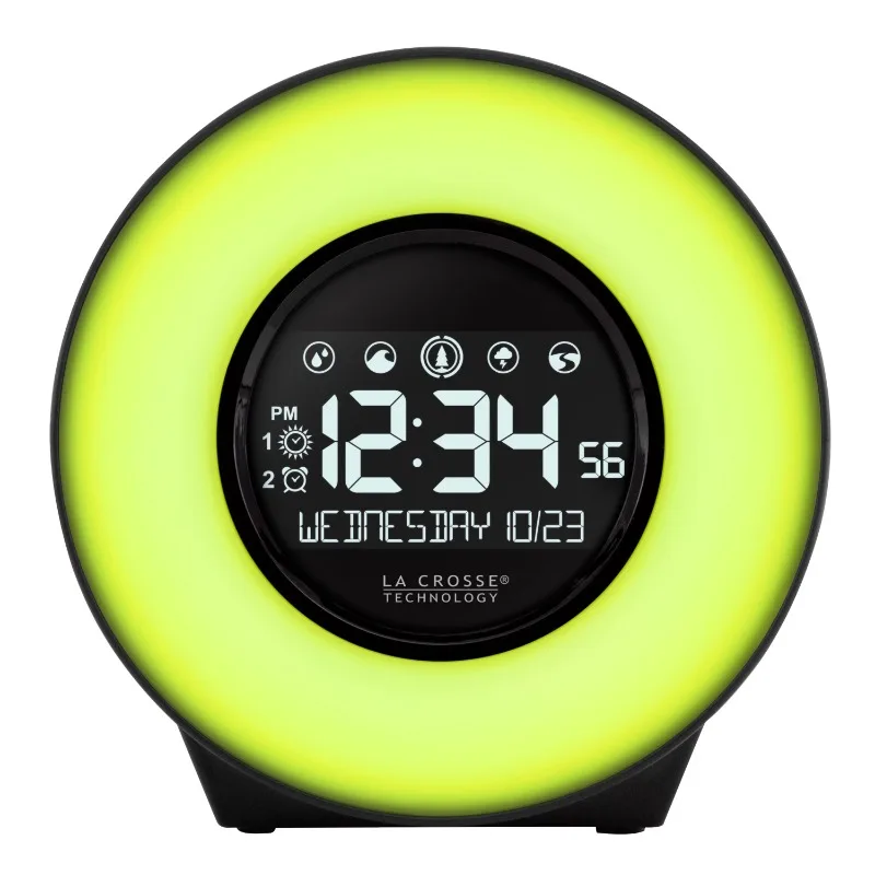 La Crosse Technology C83117 Multi-Color LCD Desk Digital Alarm Clock with Sounds and USB Alarm Clock
La Crosse Technology C83117 Multi-Color LCD Desk Digital Alarm Clock with Sounds and USB Alarm Clock