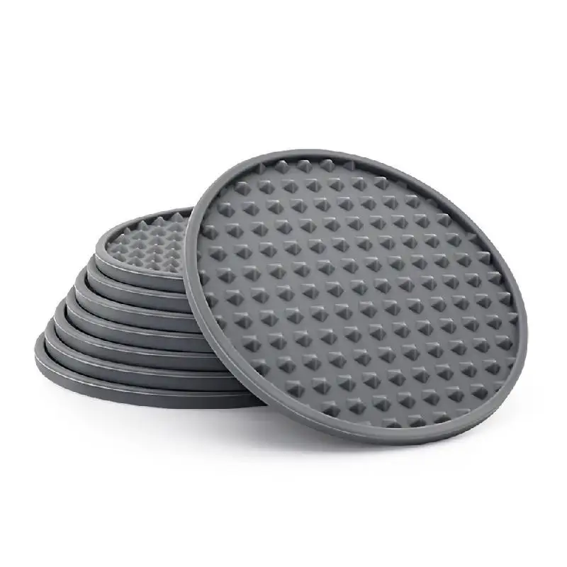 6Pcs Non-slip Silicone Drinking Coaster Set with Holder Rack Coaster Mat Set Round Coffeee Cup Mat Set Tabletop for Home Office
6Pcs Non-slip Silicone Drinking Coaster Set with Holder Rack Coaster Mat Set Round Coffeee Cup Mat Set Tabletop for Home Office