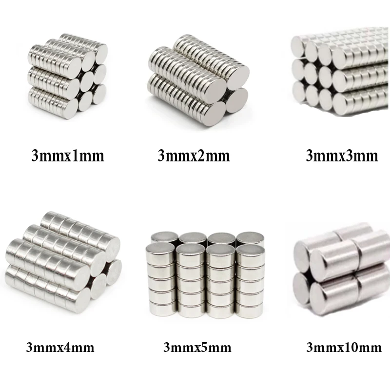 50/100Pcs Magnet Small Round Magnet Strong magnets Rare Earth Neodymium Magnet 3mm Diameter 1/2/3/4/5/10mmThick
50/100Pcs Magnet Small Round Magnet Strong magnets Rare Earth Neodymium Magnet 3mm Diameter 1/2/3/4/5/10mmThick