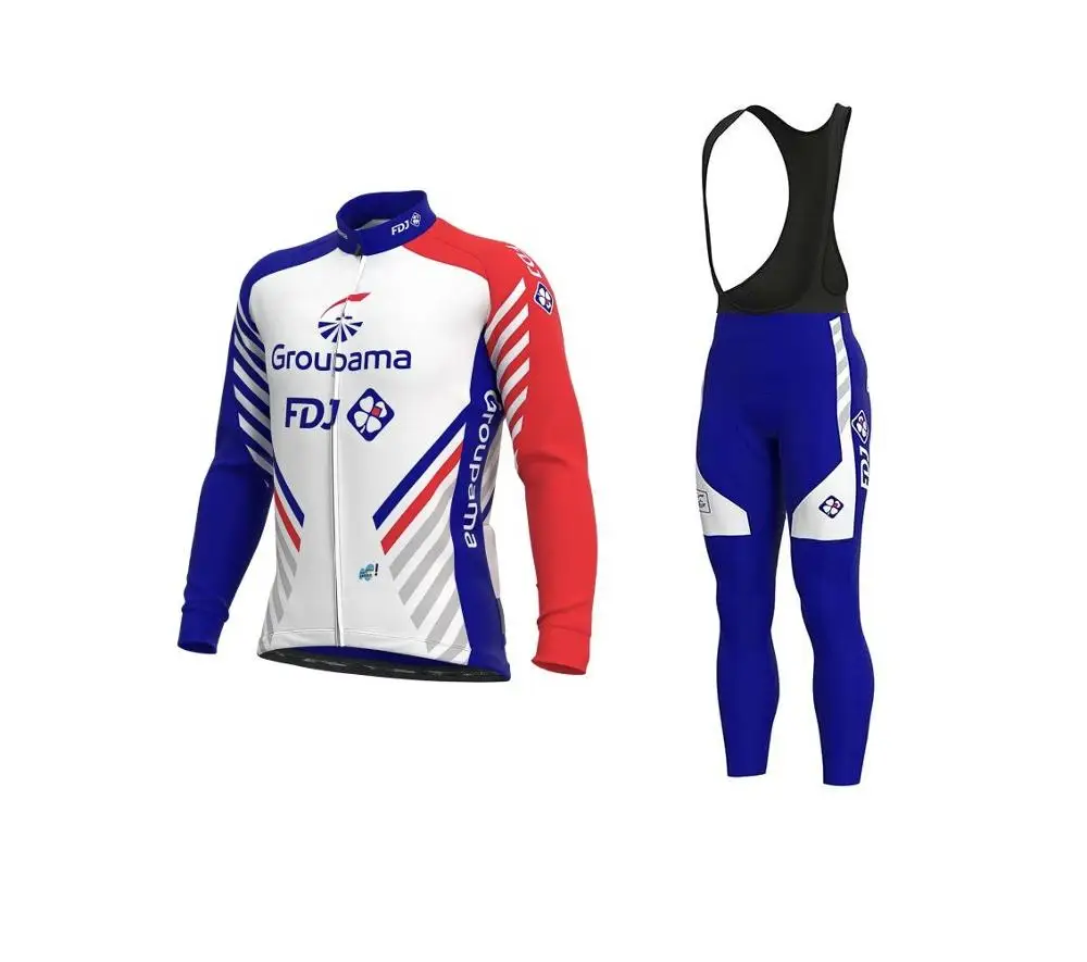 Зимняя флисовая Термоодежда 2020 GROUPAMA FDJ, Мужская одежда для велоспорта с длинным рукавом, велосипедная одежда с нагрудником, брюки Ropa Ciclismo
Зимняя флисовая Термоодежда 2020 GROUPAMA FDJ, Мужская одежда для велоспорта с длинным рукавом, велосипедная одежда с нагрудником, брюки Ropa Ciclismo