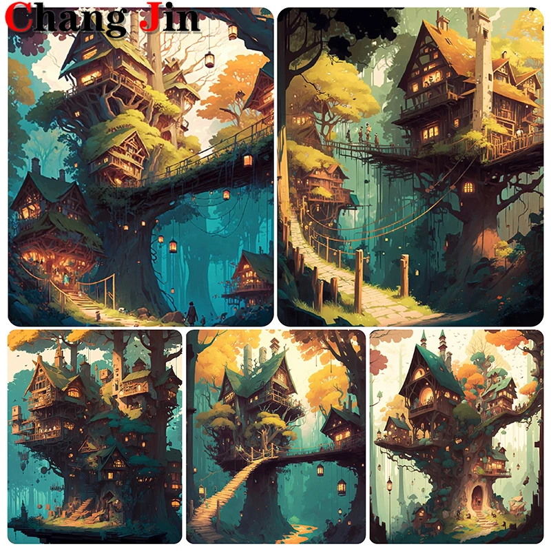 5D Diy Diamond Painting Dream Tree House Castle Cross Stitch Fantasy Landscap Diamond Art Embroidery Mosaic Home Decor Gifts
5D Diy Diamond Painting Dream Tree House Castle Cross Stitch Fantasy Landscap Diamond Art Embroidery Mosaic Home Decor Gifts