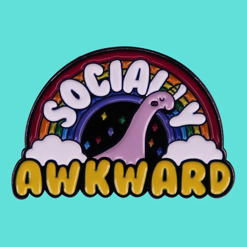 Creative Social Embarrassment Enamel Pin Cute Rainbow and Dinosaur Cartoon Pin Badge Fashion Rainbow Cartoon Accessory
Creative Social Embarrassment Enamel Pin Cute Rainbow and Dinosaur Cartoon Pin Badge Fashion Rainbow Cartoon Accessory