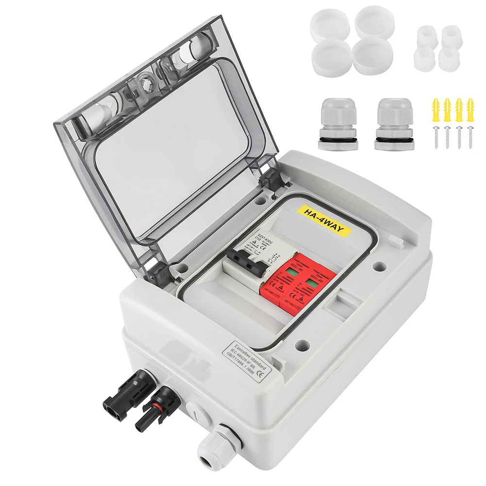 PV Isolator Switch for Solar Systems 1 Strings 4M T2 1000V Style IP66 Waterproof Suitable for Use in Harsh Weather Conditions
PV Isolator Switch for Solar Systems 1 Strings 4M T2 1000V Style IP66 Waterproof Suitable for Use in Harsh Weather Conditions