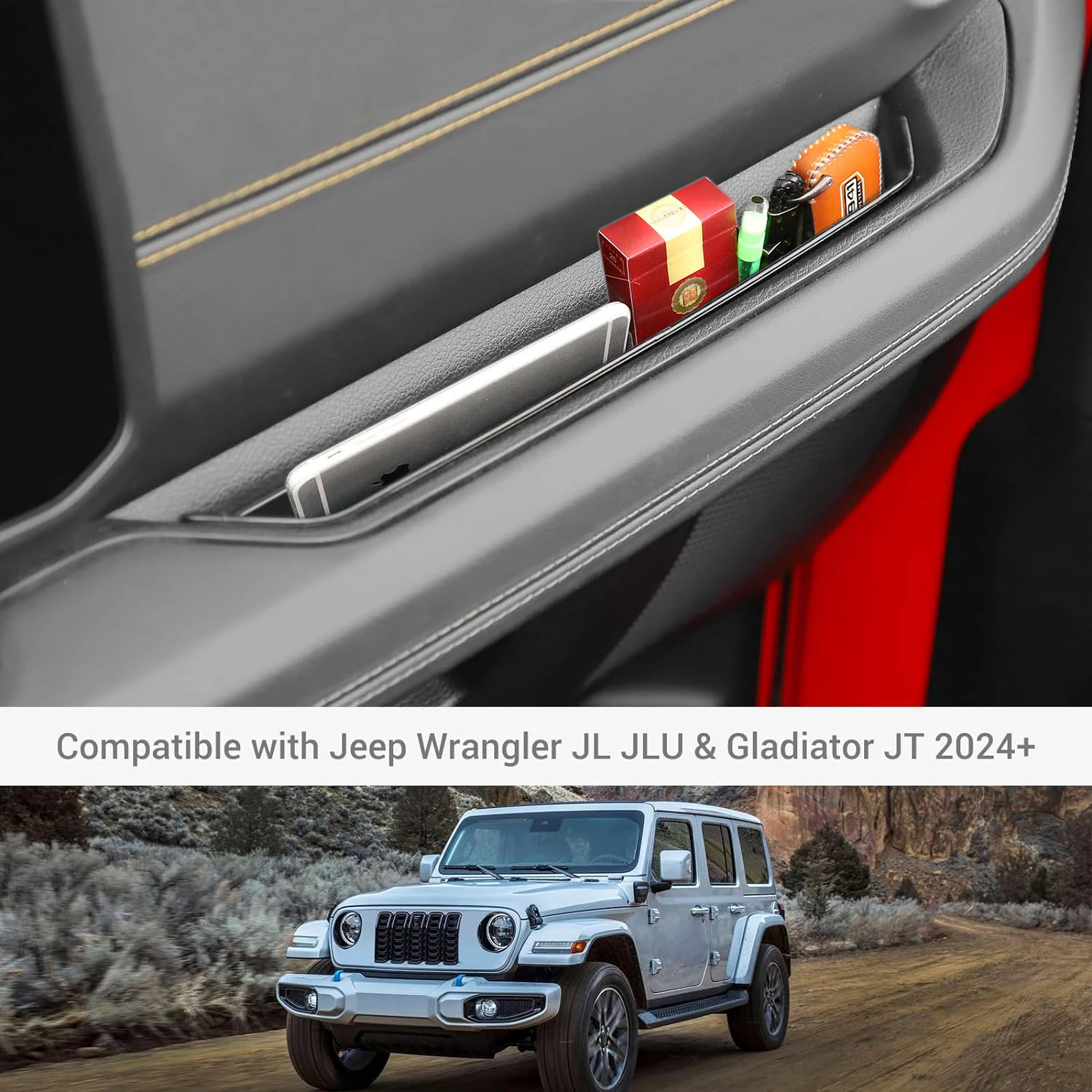 Органайзер-лоток для хранения в дверной ручке для Jeep Wrangler JL JLU Gladiator JT 4XE 2024-2026, аксессуары для интерьера
Органайзер-лоток для хранения в дверной ручке для Jeep Wrangler JL JLU Gladiator JT 4XE 2024-2026, аксессуары для интерьера