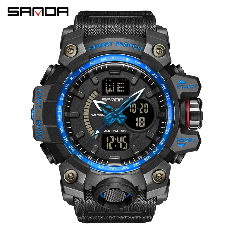 Sanda 3132 Teenager Student Electronic Alarm Mode Wrist Clock Trendy Fashion Waterproof Digital Quartz Movement Sport Watch 
Sanda 3132 Teenager Student Electronic Alarm Mode Wrist Clock Trendy Fashion Waterproof Digital Quartz Movement Sport Watch