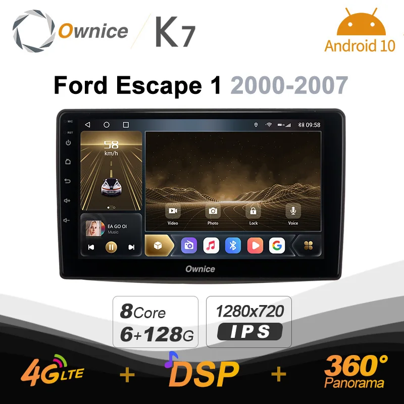Автомагнитола K7 Ownice, 2 Din, Android 10,0, для Ford Escape 1/MAZDA TRIBUTE 2000-2007, 8 ядер, A75 * 2 + A55 * 6, без DVD, 1280*720
Автомагнитола K7 Ownice, 2 Din, Android 10,0, для Ford Escape 1/MAZDA TRIBUTE 2000-2007, 8 ядер, A75 * 2 + A55 * 6, без DVD, 1280*720