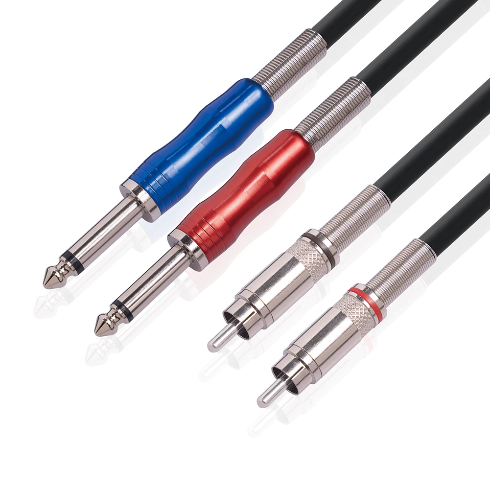 10FT Double 6.35mm To 2 RCA Male Plug Audio Cable For Speakers Mic Mixer DVD Durable Anti-jamming Speakers Extender 300cm
10FT Double 6.35mm To 2 RCA Male Plug Audio Cable For Speakers Mic Mixer DVD Durable Anti-jamming Speakers Extender 300cm