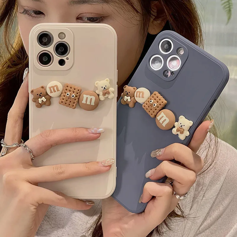 3D Cartoon Chocolate Beans Bear Soft Phone Case for iphone 13 11 12 Pro Max X XR XS 7 8 plus SE 20 Camera Protective Cute Cover
3D Cartoon Chocolate Beans Bear Soft Phone Case for iphone 13 11 12 Pro Max X XR XS 7 8 plus SE 20 Camera Protective Cute Cover