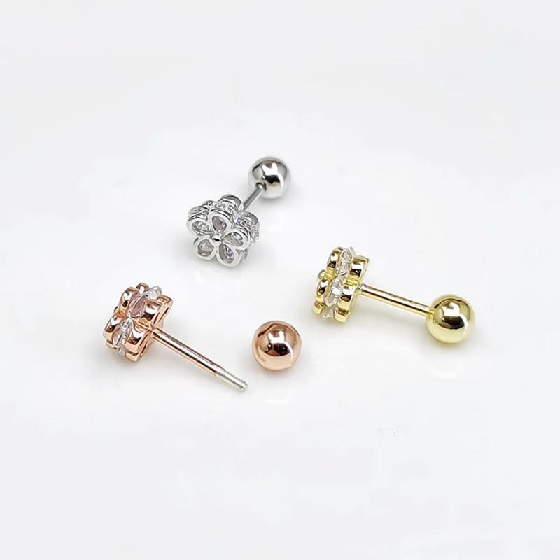 1 Pair Diamond Stud Earrings for Women Five Petal Silver Gold Cubic Zirconia Studs Earrings Design Women
1 Pair Diamond Stud Earrings for Women Five Petal Silver Gold Cubic Zirconia Studs Earrings Design Women