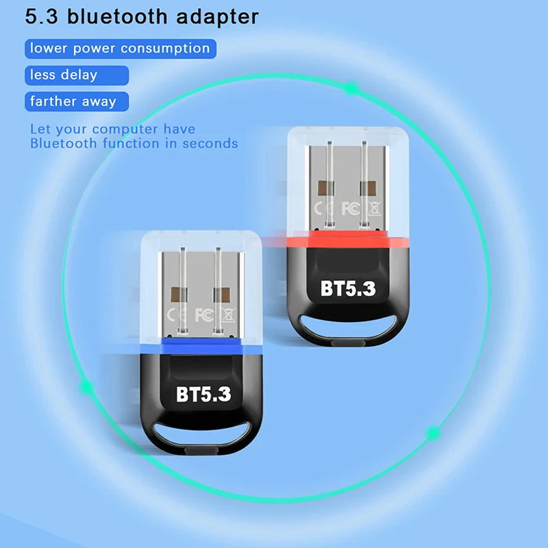 USB Bluetooth Adapter 5.3 Bluetooth Dongle Wireless Bluetooth Receiver For PC Music Audio Transmitter USB BT Adapter
USB Bluetooth Adapter 5.3 Bluetooth Dongle Wireless Bluetooth Receiver For PC Music Audio Transmitter USB BT Adapter