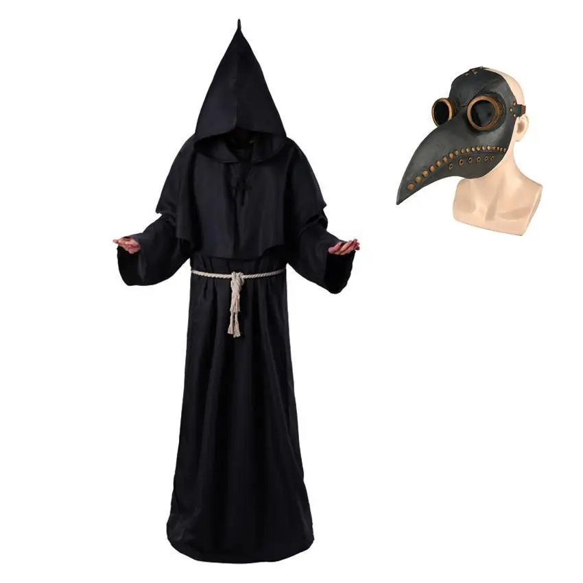 Plague Doctor Christ Costumes Men Monk Cosplay Mask Steampunk Robe Priest Horror Wizard Halloween Witch Women
Plague Doctor Christ Costumes Men Monk Cosplay Mask Steampunk Robe Priest Horror Wizard Halloween Witch Women