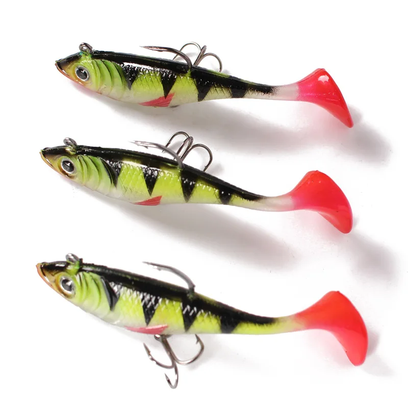 3PCS Soft Bait 8.5cm11g Lead Head Fish Lures Bass Fishing lure Sharp Hook T Tail Artificial Bait for Bass Carp Fishing Lures 
3PCS Soft Bait 8.5cm11g Lead Head Fish Lures Bass Fishing lure Sharp Hook T Tail Artificial Bait for Bass Carp Fishing Lures