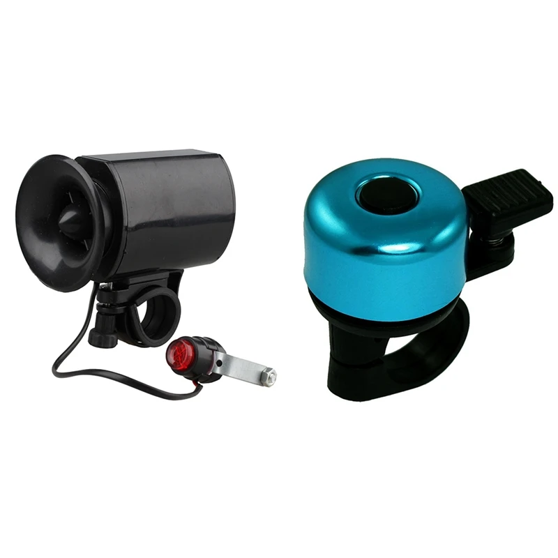 Bicycle Bike Ultra-Loud Bell 6 Sounds Horn Alarm Speaker With Bell Ring Bike Handlebar Bell In Aluminum - Blue
Bicycle Bike Ultra-Loud Bell 6 Sounds Horn Alarm Speaker With Bell Ring Bike Handlebar Bell In Aluminum - Blue