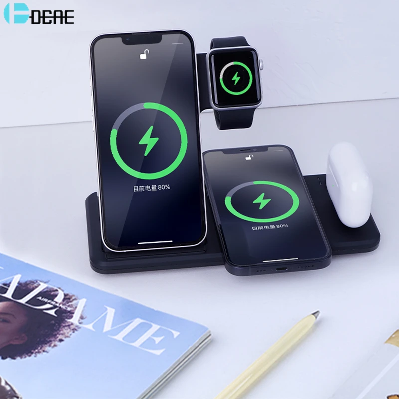 Быстрое беспроводное зарядное устройство подставка для iPhone 14 13 12 11 XS XR X 8 Apple Watch 8 7 Airpods Pro 4 в 1 Складная зарядная док-станция
Быстрое беспроводное зарядное устройство подставка для iPhone 14 13 12 11 XS XR X 8 Apple Watch 8 7 Airpods Pro 4 в 1 Складная зарядная док-станция