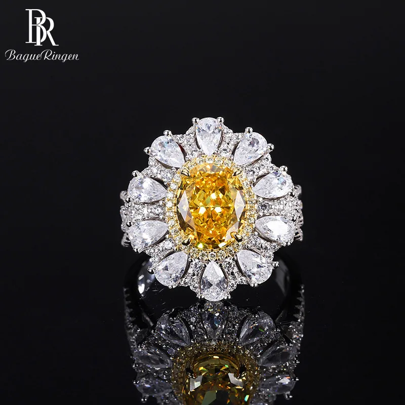 Bague Ringen 925 Sterling Silver Yellow Diamond Rings Simple 8*10mm Flower Shape Wedding Anniversary Party Jewelry Female Gifts
Bague Ringen 925 Sterling Silver Yellow Diamond Rings Simple 8*10mm Flower Shape Wedding Anniversary Party Jewelry Female Gifts