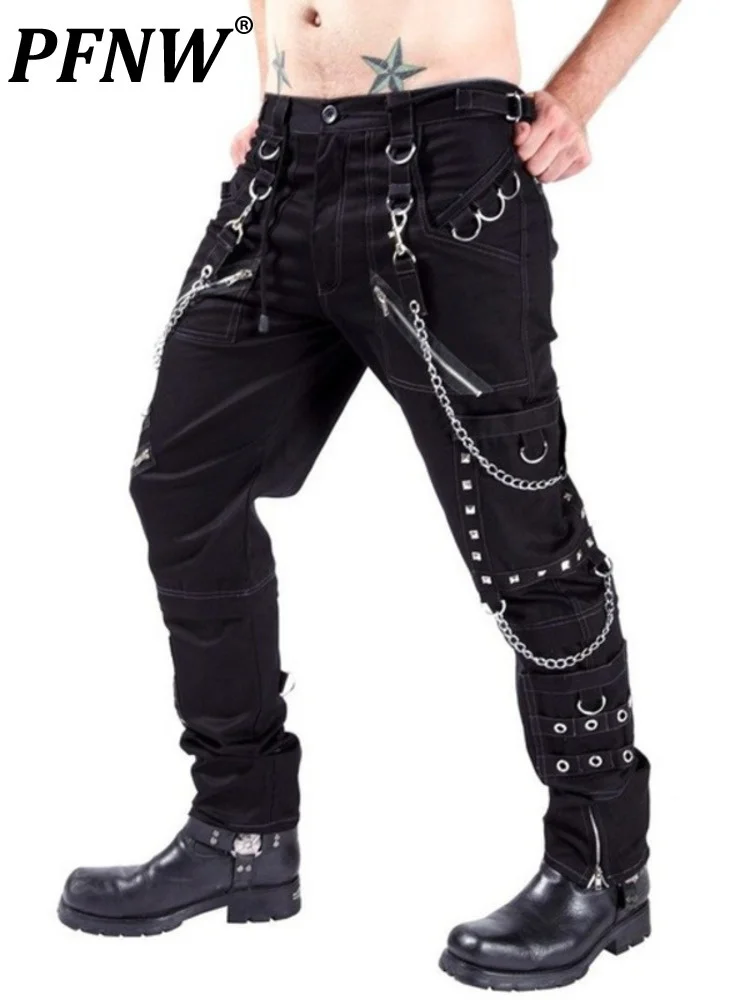 Punk Rock And Roll Show Pants Men's Gothic Dark Style Slim Metal Splic Pencil Trousers Autumn New Skinny Clothing
Punk Rock And Roll Show Pants Men's Gothic Dark Style Slim Metal Splic Pencil Trousers Autumn New Skinny Clothing