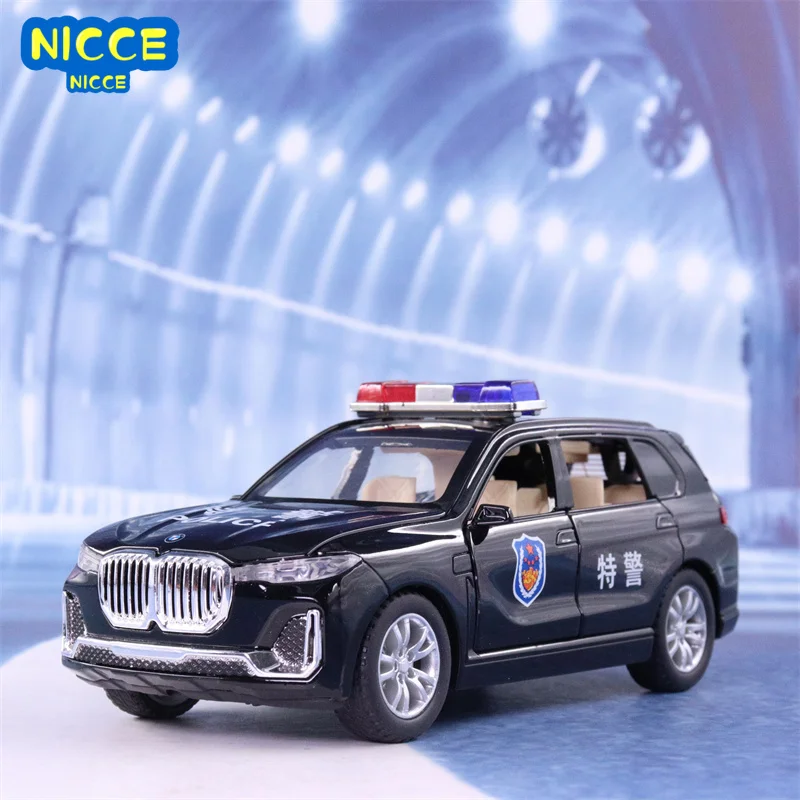 NICCE 1:32 BMW X7 Police Fire SWAT Car Diecast Alloy Car Model Sound Light Pull Back Function Kids Toys Gift for Children A36
NICCE 1:32 BMW X7 Police Fire SWAT Car Diecast Alloy Car Model Sound Light Pull Back Function Kids Toys Gift for Children A36