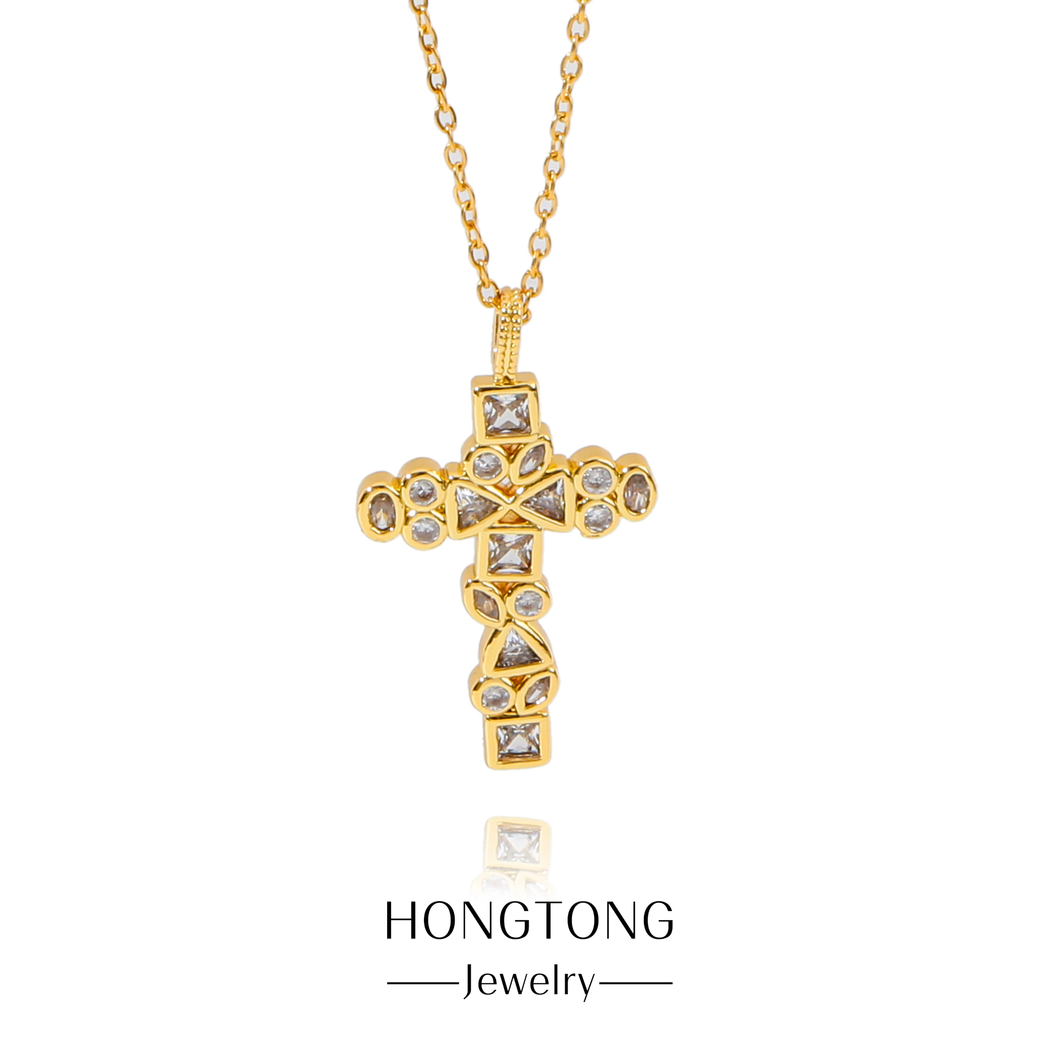 HONGTONG Irregular Splicing Pattern Cross Statue Pendant Female Inner Encrusted Zircon Stainless Steel Necklace Trend Gift
HONGTONG Irregular Splicing Pattern Cross Statue Pendant Female Inner Encrusted Zircon Stainless Steel Necklace Trend Gift