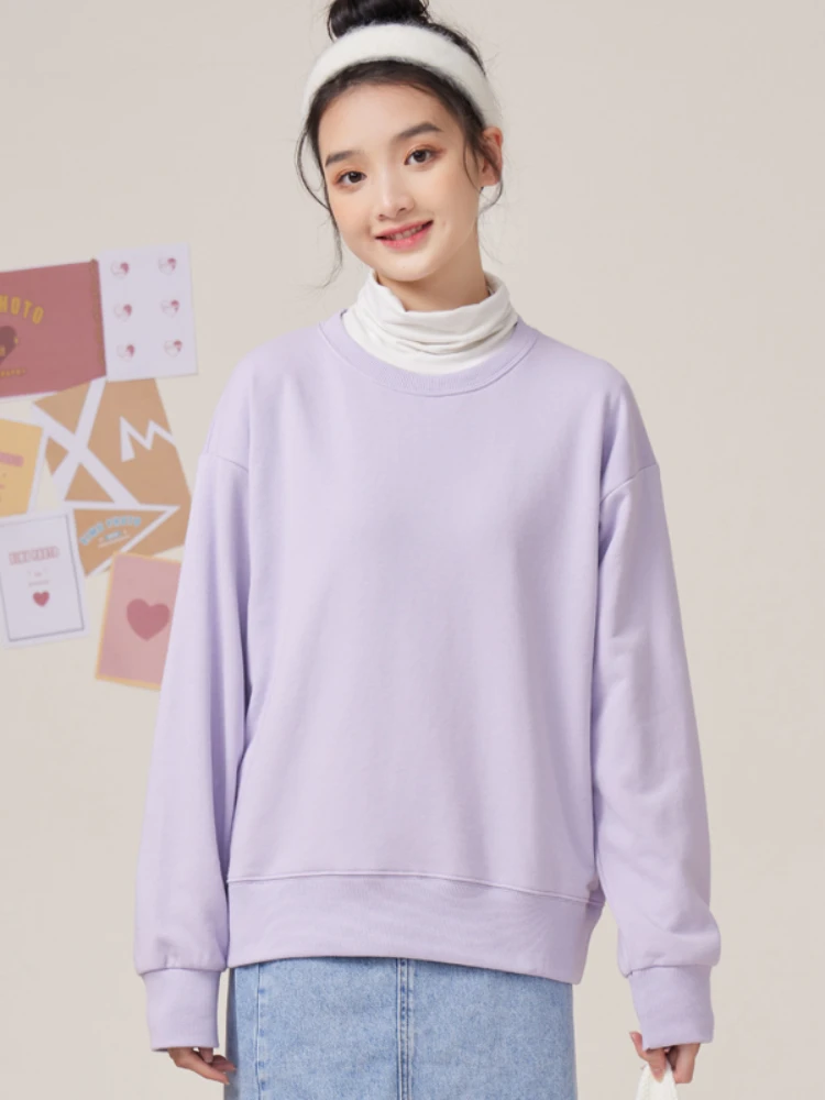 Sweatshirt Women Purple O-Neck LOOSE Pullovers 2023 Autumn New Casual Solid Vintage Harajuku Fashion Schoolgirl Long Sleeve Top
Sweatshirt Women Purple O-Neck LOOSE Pullovers 2023 Autumn New Casual Solid Vintage Harajuku Fashion Schoolgirl Long Sleeve Top