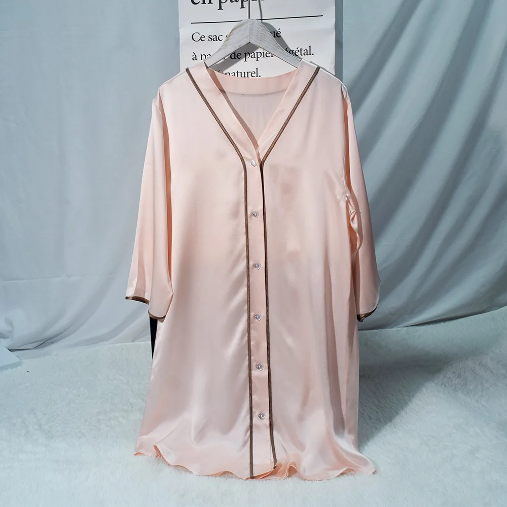 Silk Pajama Women's Three-quarter Sleeve Cardigan Large Casual Spring and Summer 2023 New 100-pound Silkworm Silk Pajamas
Silk Pajama Women's Three-quarter Sleeve Cardigan Large Casual Spring and Summer 2023 New 100-pound Silkworm Silk Pajamas