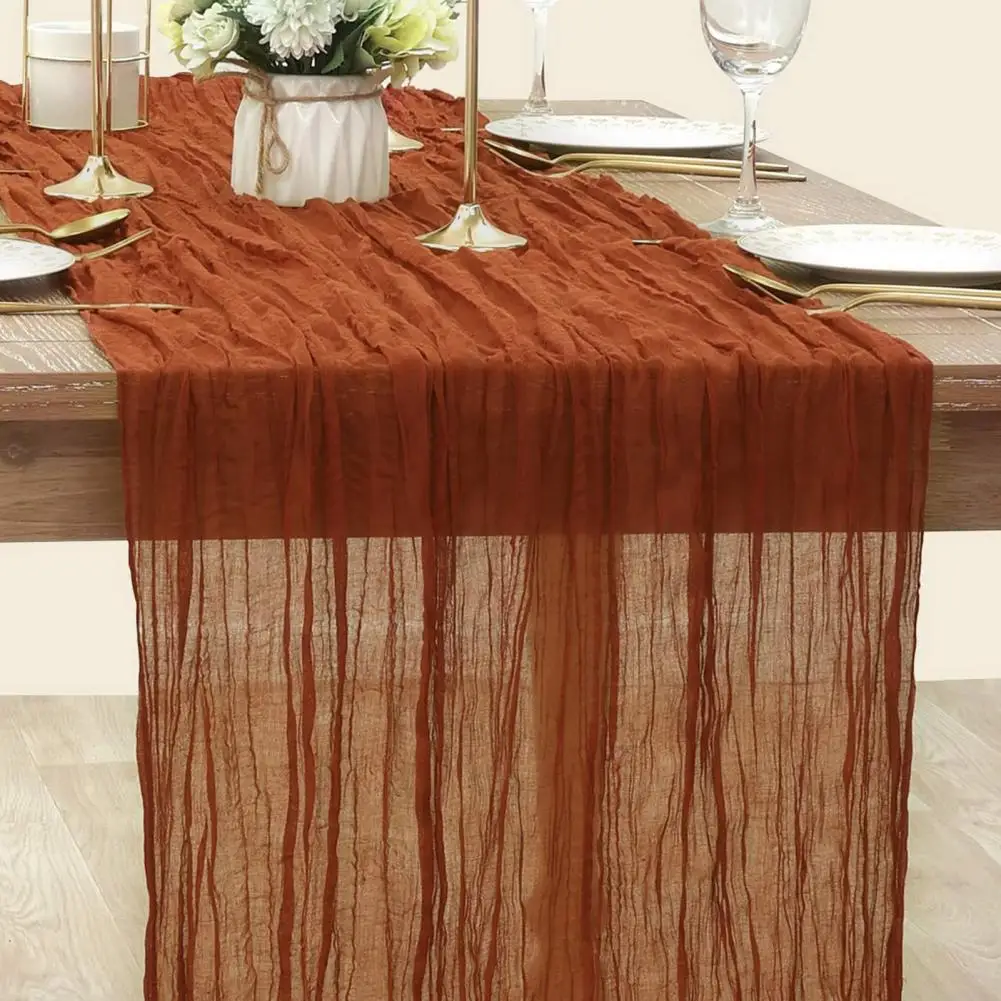 

Tulle Table Runner Exquisite Bohemian Gauze Table Runner Elegant Home Festival Holiday Decoration Rustic for Wedding for Special