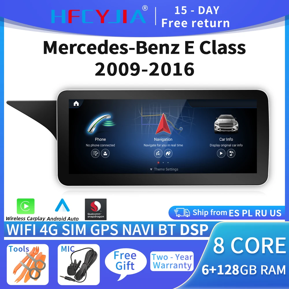 Автомобильная Мультимедийная система Android 10 4G сенсорный экран 64 ГБ DSP видео для