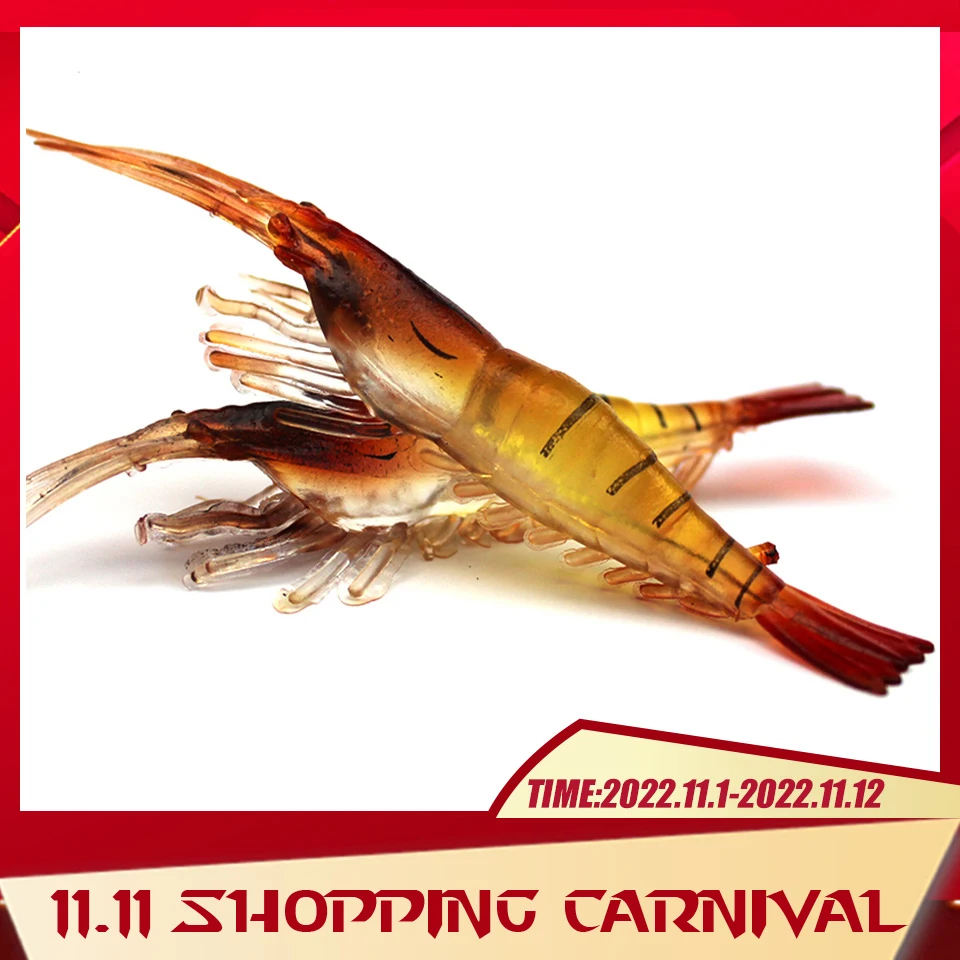 5PCS/Lot silicon Fishing Lures Smell Artificial Shrimp Lures Soft Lures 7cm 3.5g 2 Color Artificial Baits Carp Fishing Tackle
5PCS/Lot silicon Fishing Lures Smell Artificial Shrimp Lures Soft Lures 7cm 3.5g 2 Color Artificial Baits Carp Fishing Tackle