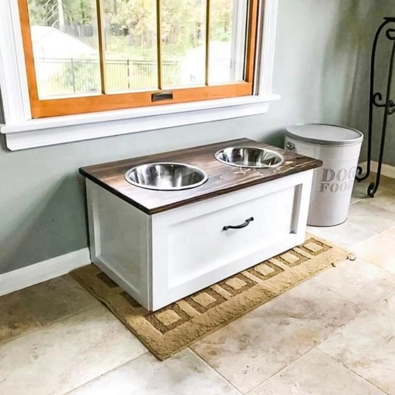 2 Bowl Dog Feeding Station with Drawer - Raised Dog Bowl Pet Bowls & Feeders Automatic Feeders & Waterers All-season 7-15 Days
2 Bowl Dog Feeding Station with Drawer - Raised Dog Bowl Pet Bowls & Feeders Automatic Feeders & Waterers All-season 7-15 Days