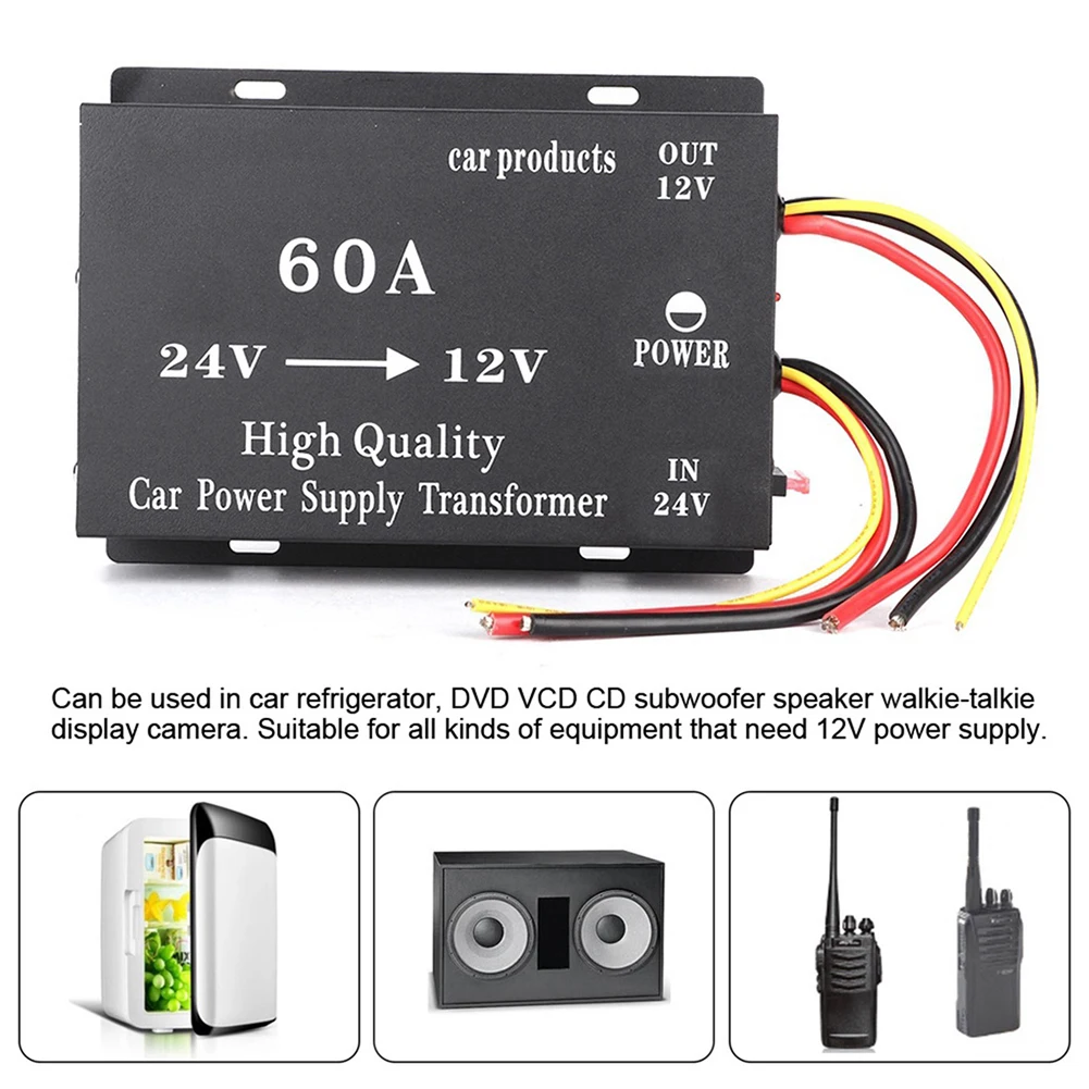 For 24V Trucks Or Buses Transformer Vehicle Transforme Step-Down Transformer 16cm X 13.6cm X 4.2cm 24V 60A Square Wave
For 24V Trucks Or Buses Transformer Vehicle Transforme Step-Down Transformer 16cm X 13.6cm X 4.2cm 24V 60A Square Wave