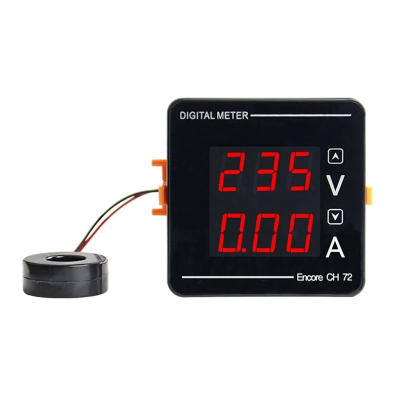 

Digital Voltage Current Meter Gauge LED Display Amp Volt- Meter 2 in 1 Tester AC50-500V AC1-120A Voltmeter Ammeter Black G6KA