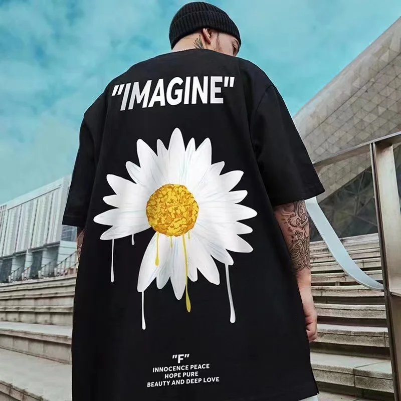large summer 5 / 4 sleeve t-shirt men's short sleeve loose hip hop small daisy fashion brand clothes chrysanthemum Inst
large summer 5 / 4 sleeve t-shirt men's short sleeve loose hip hop small daisy fashion brand clothes chrysanthemum Inst