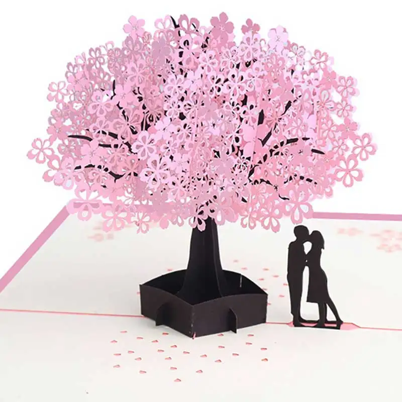 3D Pop Up Decorative Creativity Cherry Tree Love Valentine Anniversary Easter Birthday Greeting Cards Paper Carving Manual Card
3D Pop Up Decorative Creativity Cherry Tree Love Valentine Anniversary Easter Birthday Greeting Cards Paper Carving Manual Card