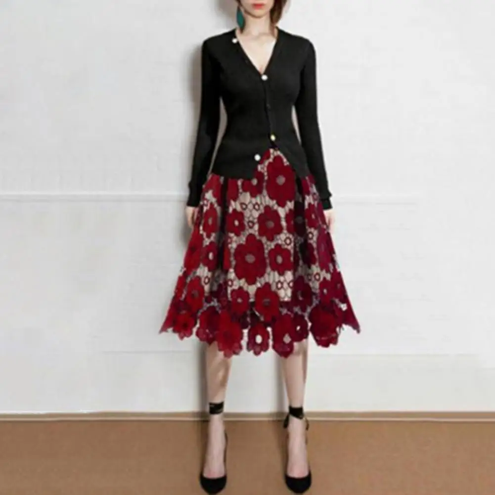 Colorfast Trendy Crochet Flower Lace A-Line Skirt Skin-Touch Summer Skirt Loose Daily Clothing
Colorfast Trendy Crochet Flower Lace A-Line Skirt Skin-Touch Summer Skirt Loose Daily Clothing