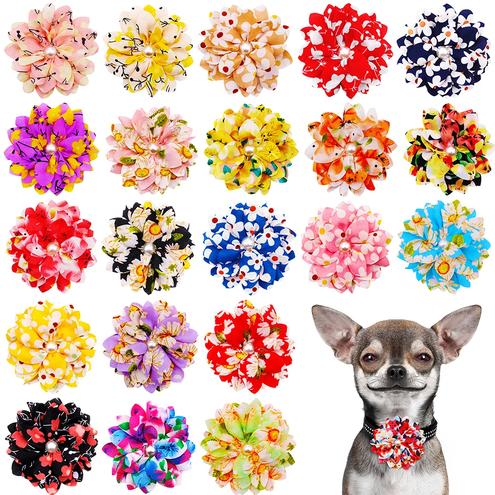 

Ошейник для собак, ошейник для крупной детской собаки, 50 пикселей, съемный цветочный ошейник, маленький большой галстук, бант, аксессуары для домашних животных, цветок