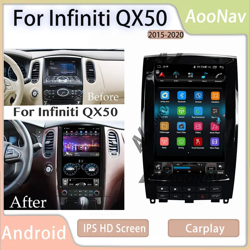 12.1 Inch Android Car Radio For Infiniti QX50 2012 2013 2014 2015 2016 2017-2019 Tesla Style Multimedia Player GPS Navigation
12.1 Inch Android Car Radio For Infiniti QX50 2012 2013 2014 2015 2016 2017-2019 Tesla Style Multimedia Player GPS Navigation