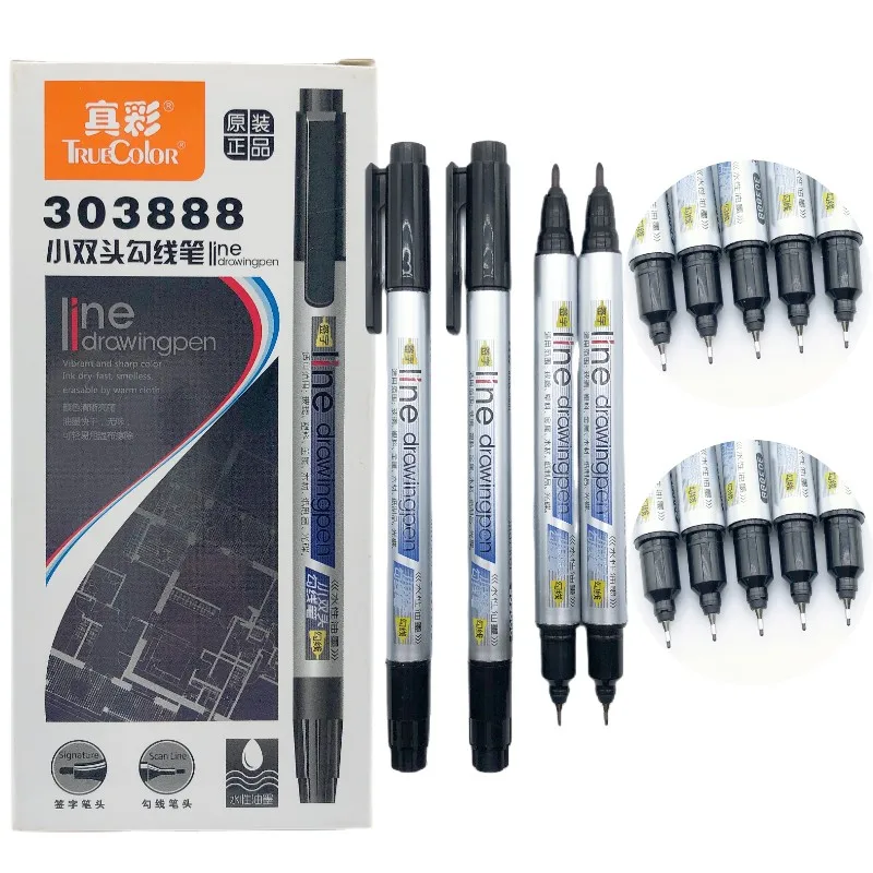 36 Pcs/Lot Black Fine Line Drawing Pen Double-Side Writing Marker Pen For Paper CD Metal Cloth Students Artists Supplies
36 Pcs/Lot Black Fine Line Drawing Pen Double-Side Writing Marker Pen For Paper CD Metal Cloth Students Artists Supplies