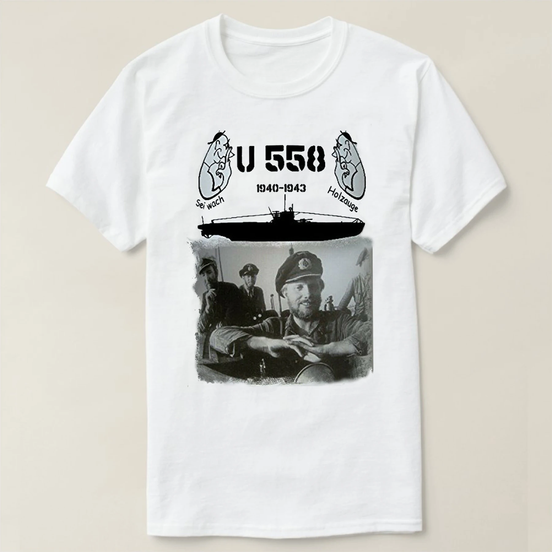 U-558 U-Boat Be Awake Wooden Eye Type VII C Günther Krech Commanders T Shirt. New 100% Cotton Short Sleeve O-Neck Casual T-shirt
U-558 U-Boat Be Awake Wooden Eye Type VII C Günther Krech Commanders T Shirt. New 100% Cotton Short Sleeve O-Neck Casual T-shirt