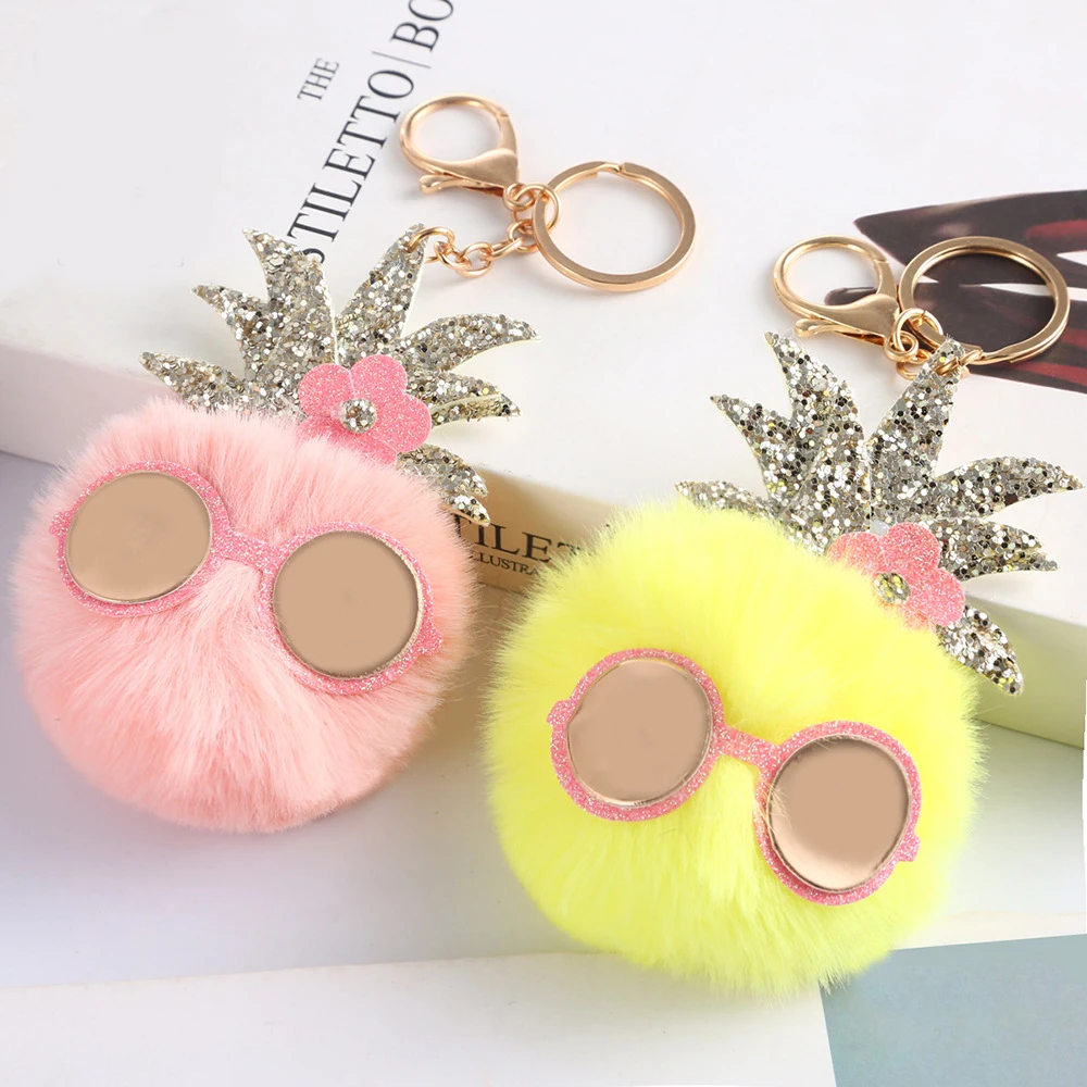 Cartoon Cute Sequin Pineapple Leaves Sunglasses Fur Ball Keychain Pendant Creative Pineapple Backpack Pendant Girl Birthday Gift
Cartoon Cute Sequin Pineapple Leaves Sunglasses Fur Ball Keychain Pendant Creative Pineapple Backpack Pendant Girl Birthday Gift