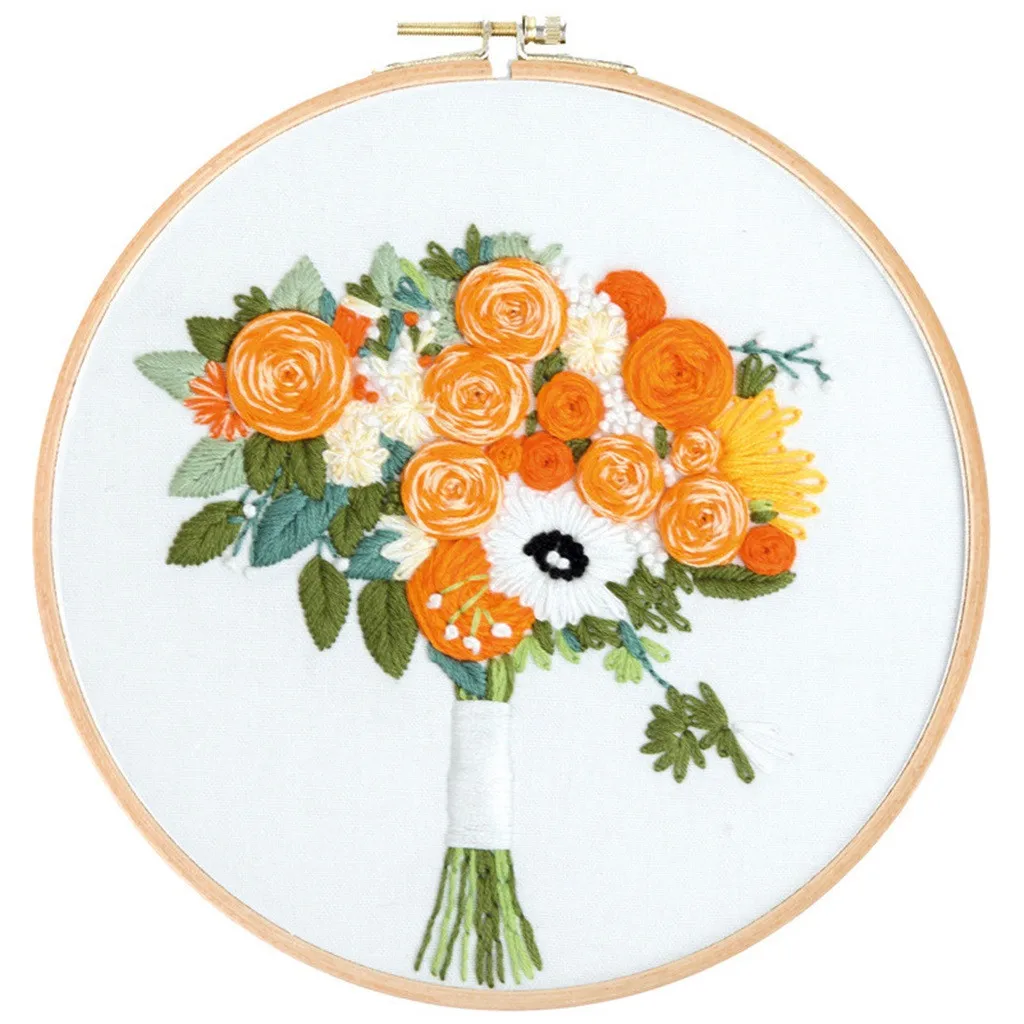 DIY Embroidery Starter Kit with Plant Flower Pattern Bamboo Embroidery Hoop Gift
DIY Embroidery Starter Kit with Plant Flower Pattern Bamboo Embroidery Hoop Gift